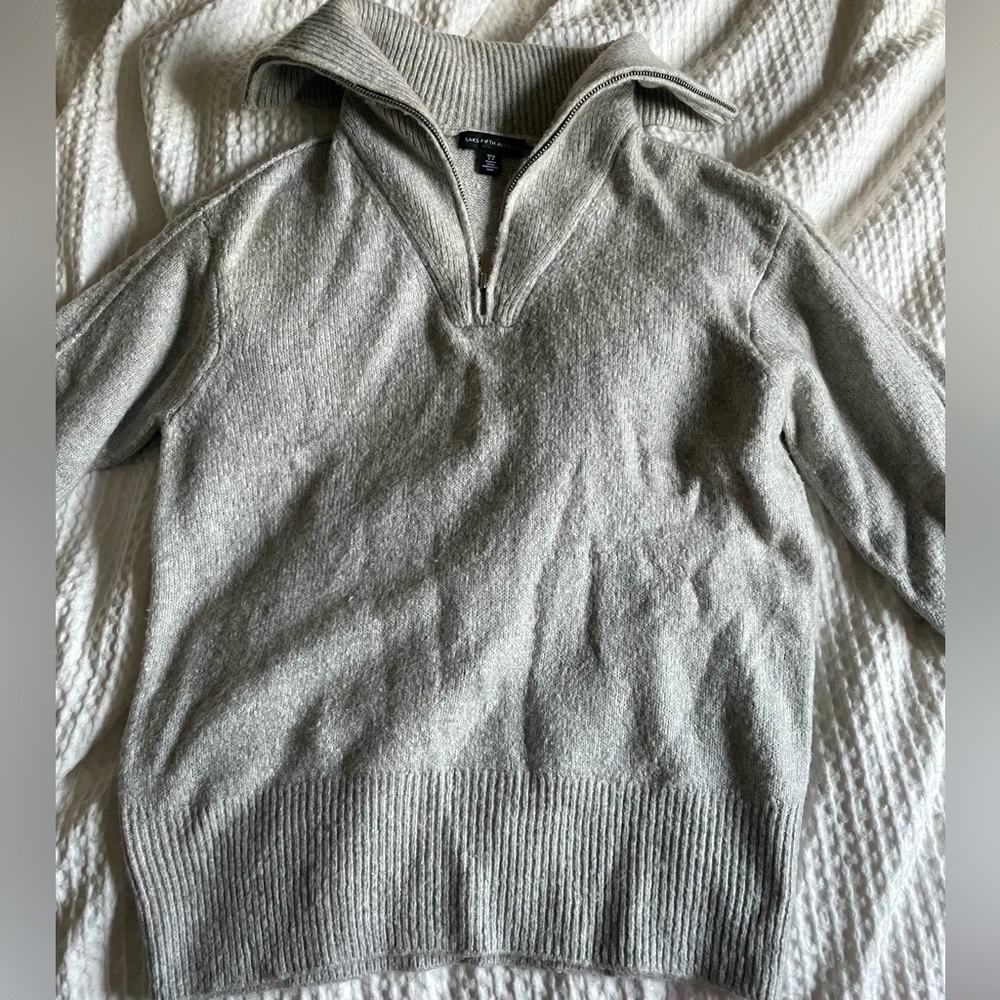Saks Fifth Ave quarter zip sweater